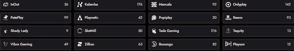 atefia casino gaming providers